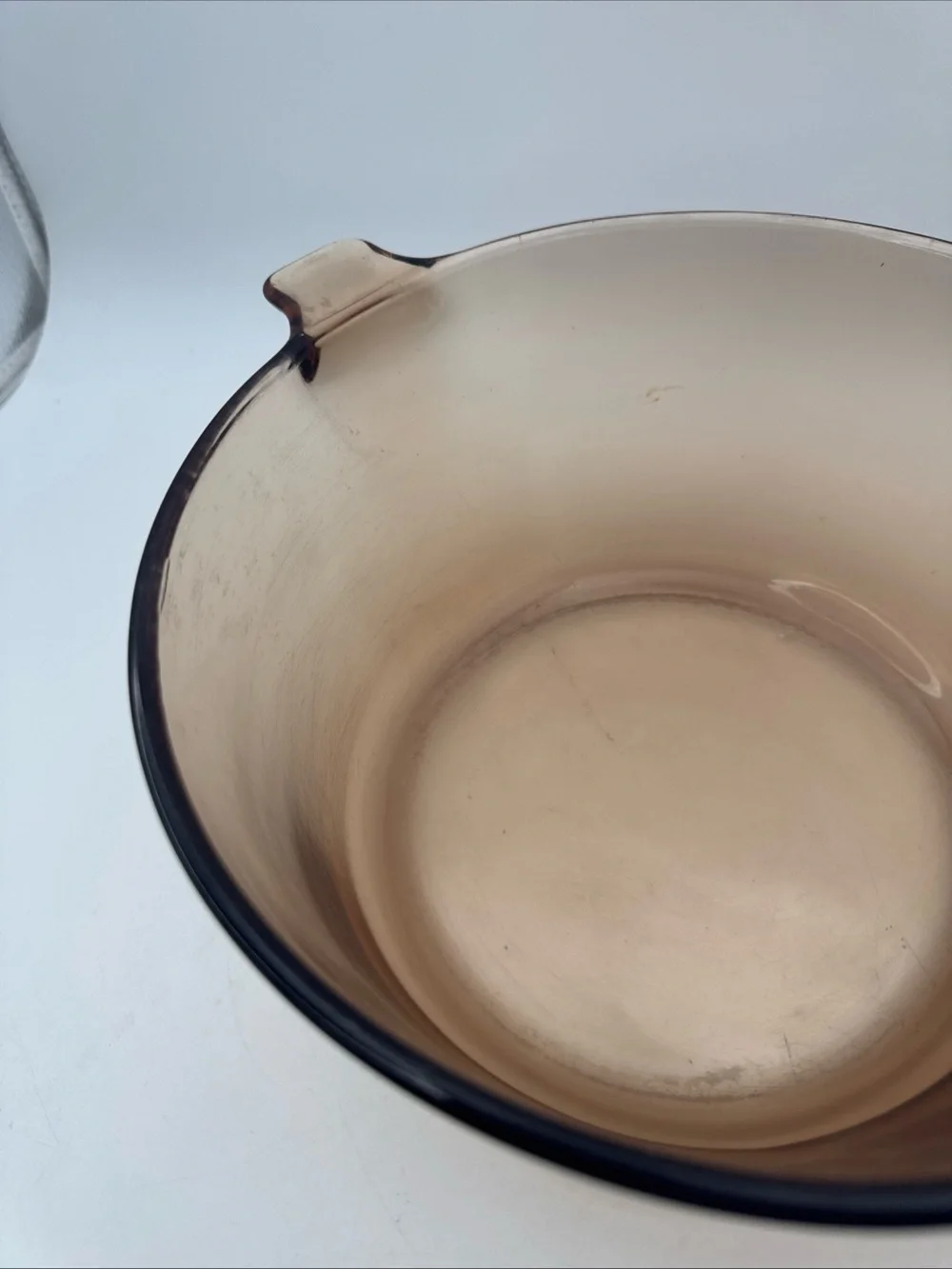 Corning Ware Visions Amber Glass Pyrex Cookware 2.5L Sauce Pan Pot w/ Pyrex Lid